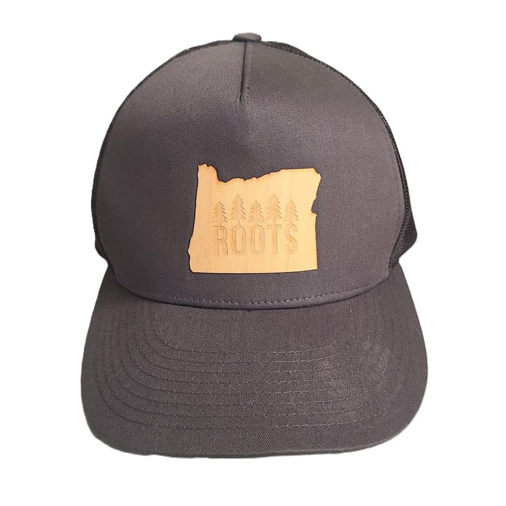 The Classics Yuupong Oregon Roots PNW Trucker‎ Hat Cap Snapback Black Fishing